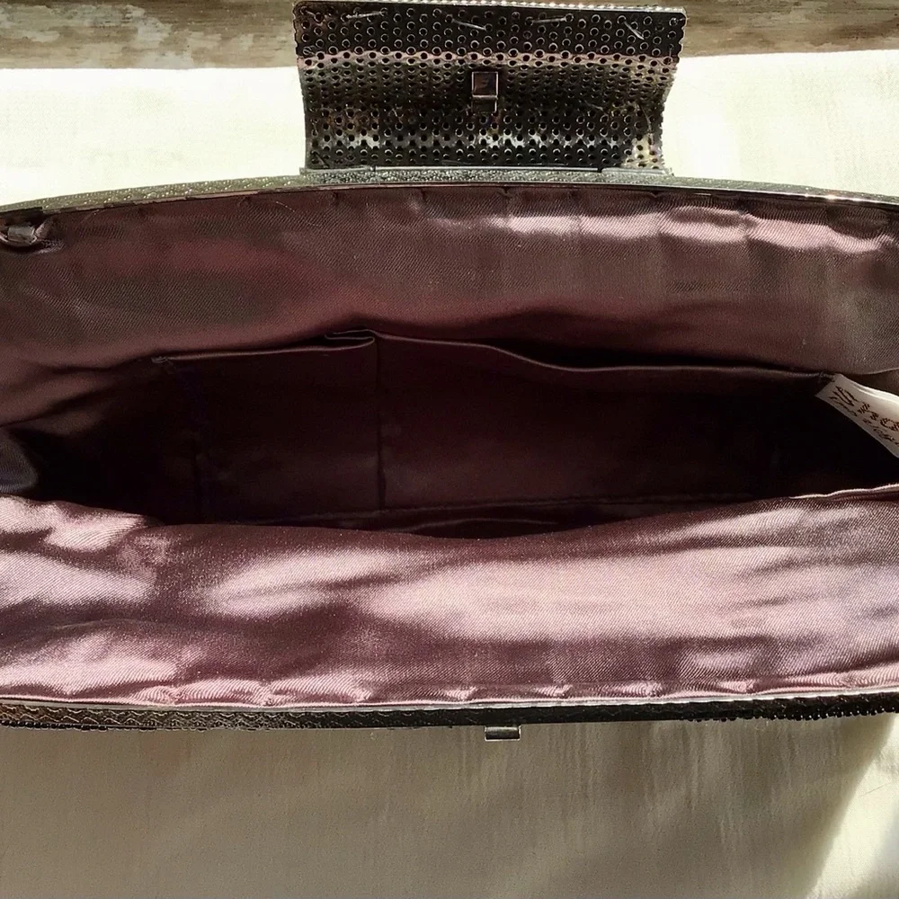 Vintage SharMark Black and Clear Beaded Clutch - Picture 13 of 13